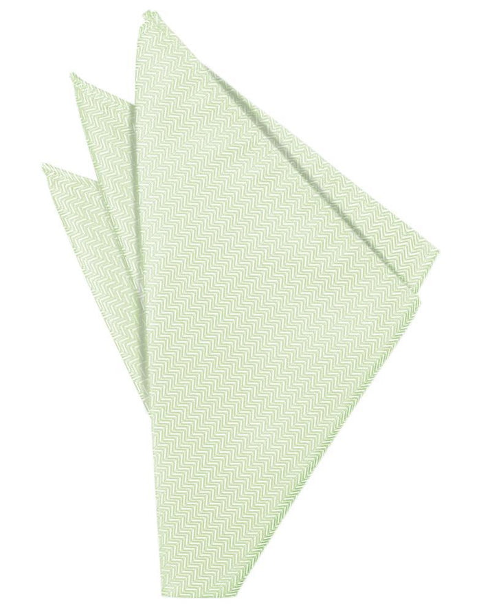Pistachio Herringbone Pocket Square
