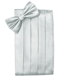 Platinum Herringbone Cummerbund