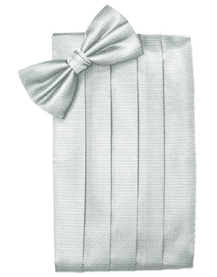 Platinum Herringbone Kids Cummerbund