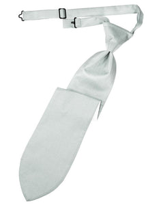 Platinum Herringbone Kids Necktie