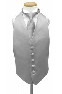 Platinum Luxury Satin Kids Tuxedo Vest
