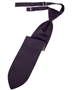 Plum Herringbone Kids Necktie