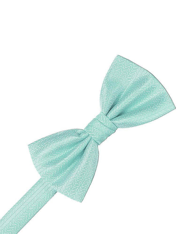 Pool Herringbone Kids Bow Tie