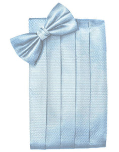 Powder Blue Herringbone Kids Cummerbund