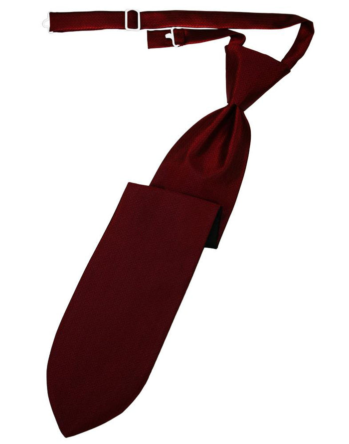 Cardi Pre-Tied Claret Herringbone Necktie