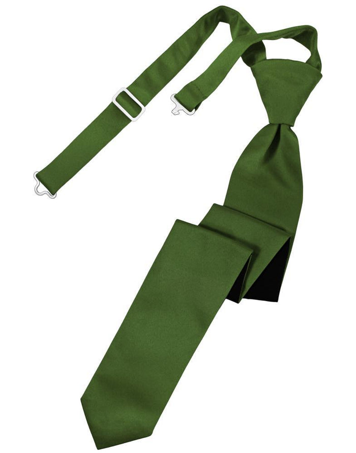 Cardi Pre-Tied Clover Luxury Satin Skinny Necktie
