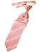 Cardi Pre-Tied Coral Striped Satin Necktie