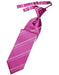 Cardi Pre-Tied Fuchsia Striped Satin Necktie