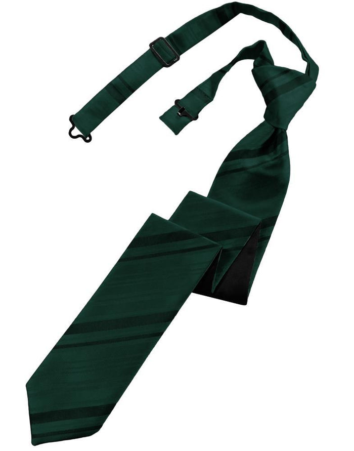Cardi Pre-Tied Holly Striped Satin Skinny Necktie