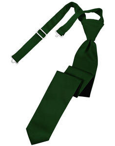 Cardi Pre-Tied Hunter Luxury Satin Skinny Necktie