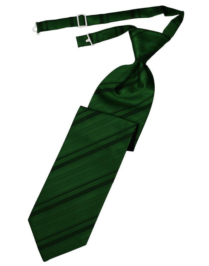 Cardi Pre-Tied Hunter Striped Satin Necktie
