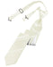 Cardi Pre-Tied Ivory Striped Satin Skinny Necktie