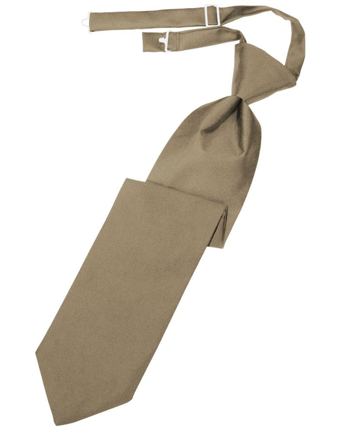Cardi Pre-Tied Latte Luxury Satin Necktie