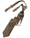 Cardi Pre-Tied Latte Striped Satin Skinny Necktie
