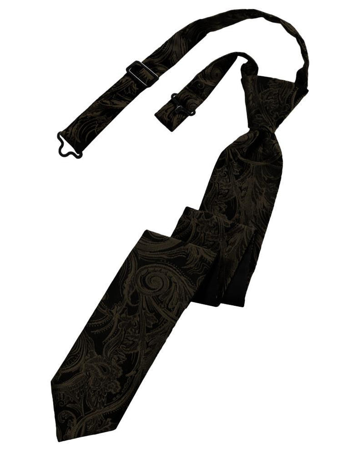 Cardi Pre-Tied Truffle Tapestry Skinny Necktie