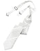 Cardi Pre-Tied White Striped Satin Skinny Necktie