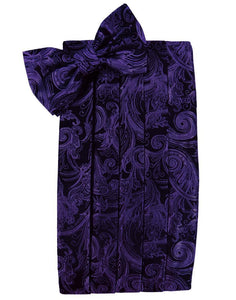 Purple Tapestry Kids Cummerbund