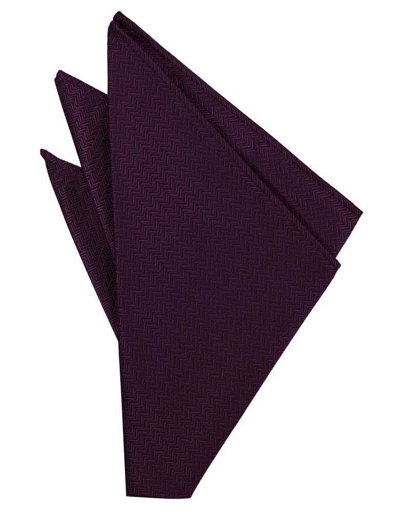 Raisin Herringbone Pocket Square