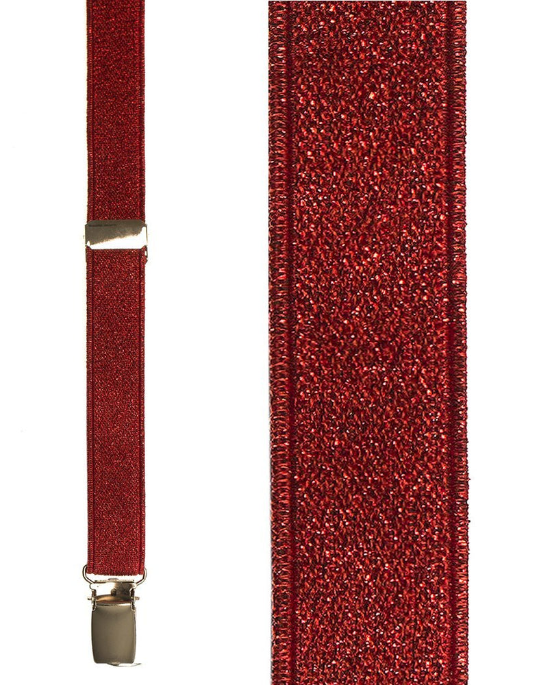 "Red Broadway Glitter" Suspenders