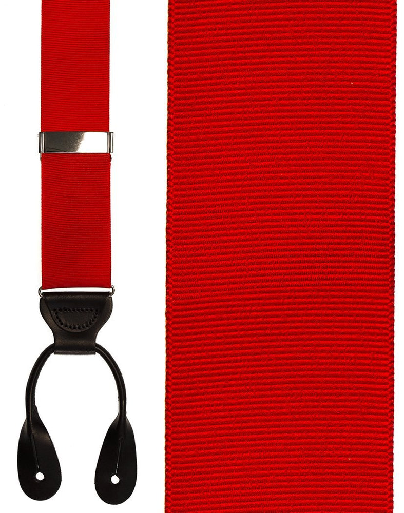 "Red Grosgraine Ribbon II" Suspenders