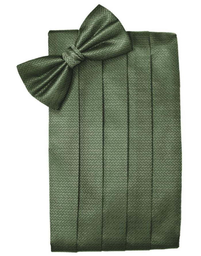 Sage Herringbone Kids Cummerbund