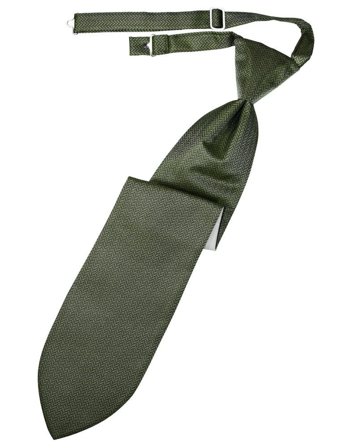 Sage Herringbone Kids Necktie