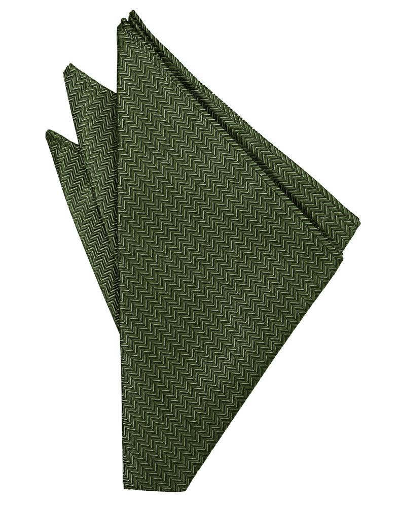 Sage Herringbone Pocket Square