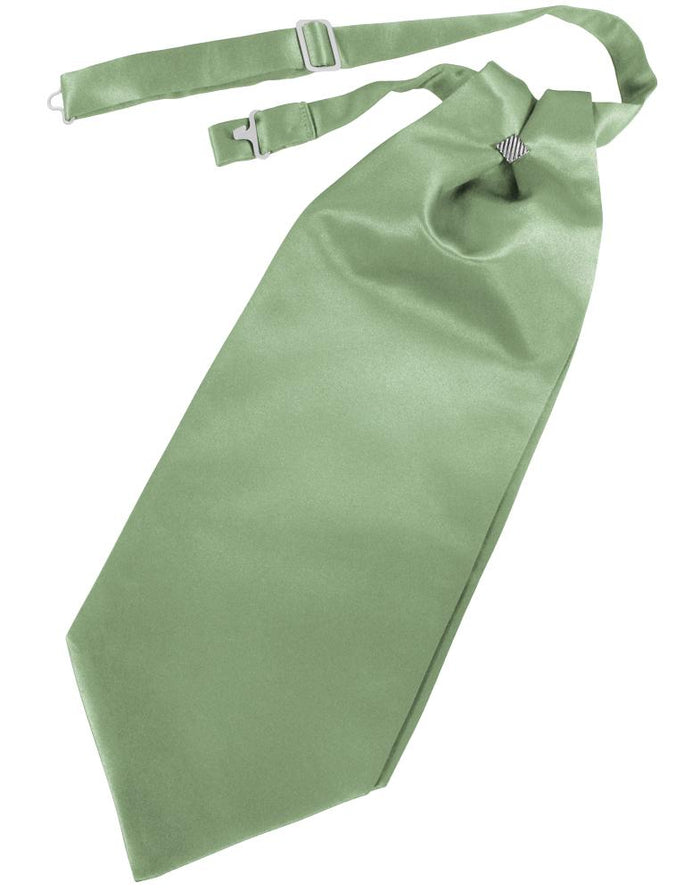 Sage Solid Satin Kids Cravat