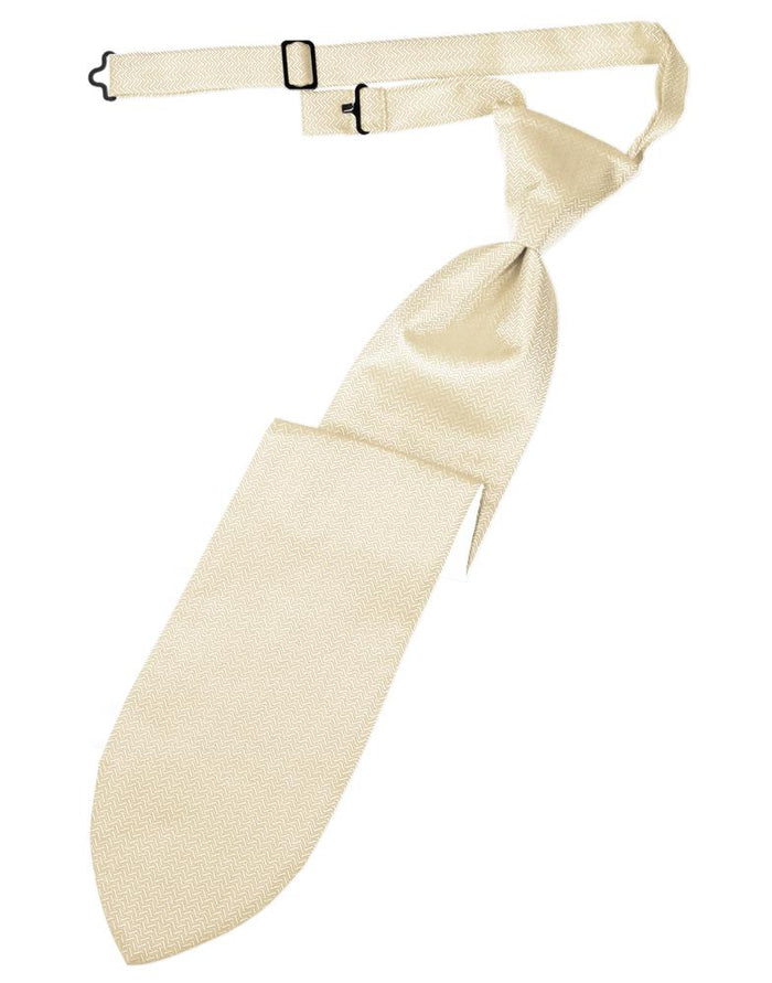 Sand Herringbone Kids Necktie