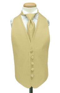 Sand Herringbone Kids Tuxedo Vest
