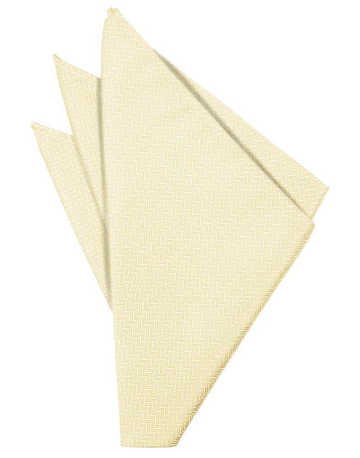 Sand Herringbone Pocket Square