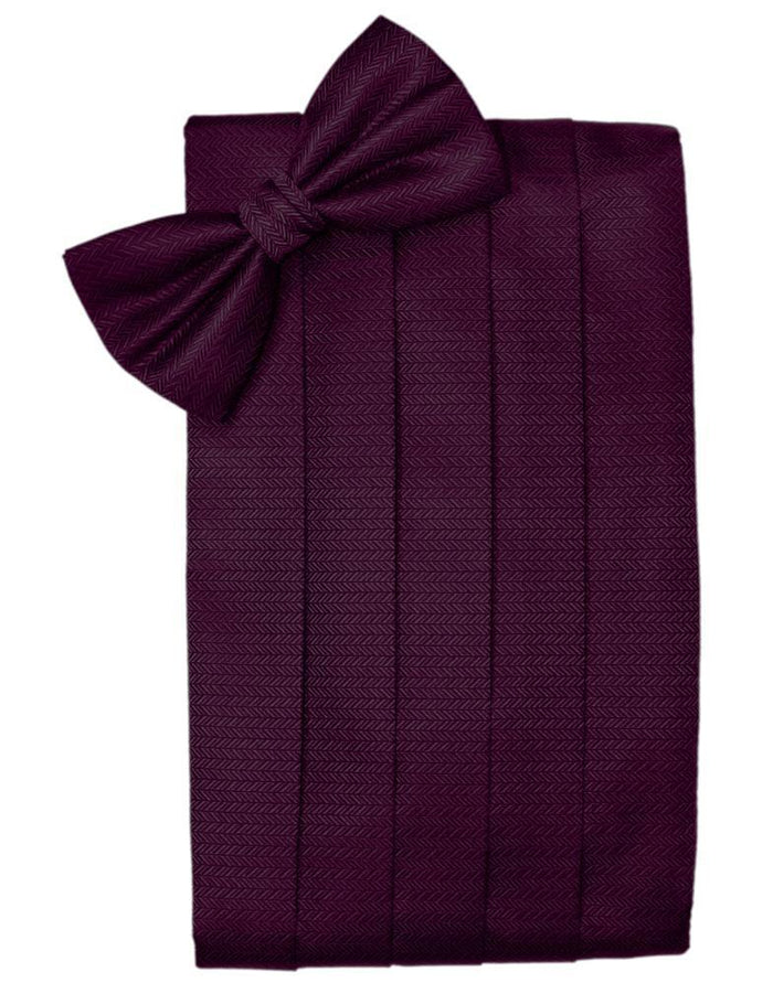 Sangria Herringbone Kids Cummerbund
