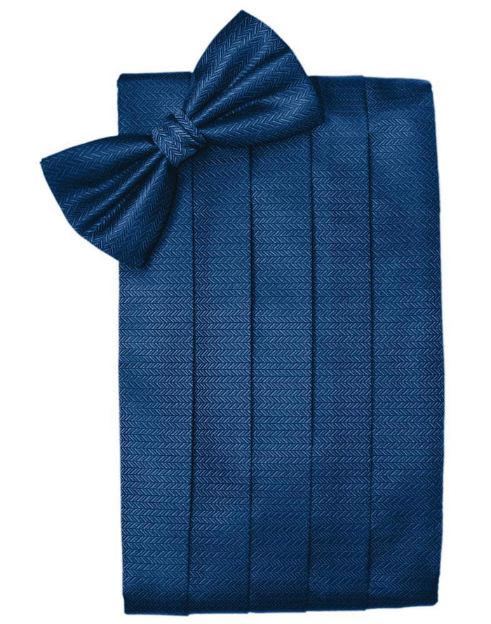 Sapphire Herringbone Kids Cummerbund