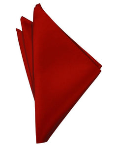 Scarlet Luxury Satin Pocket Square
