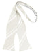 Cardi Self Tie Ivory Striped Satin Bow Tie