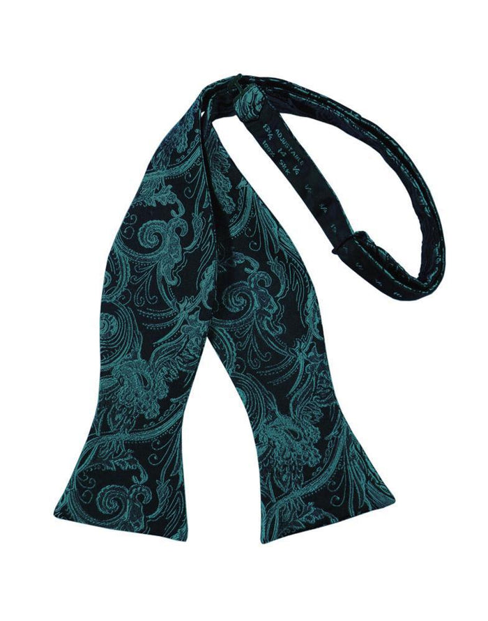 Cardi Self Tie Jade Tapestry Bow Tie