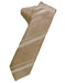Latte Striped Satin Skinny Necktie