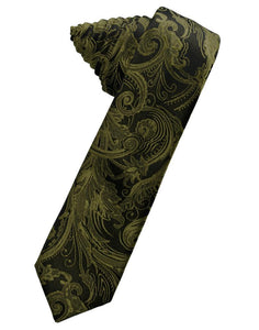 Moss Tapestry Skinny Necktie