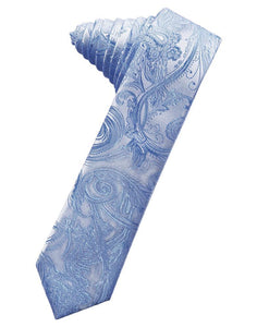 Periwinkle Tapestry Skinny Necktie