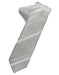 Platinum Striped Satin Skinny Necktie