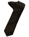 Truffle Striped Satin Skinny Necktie