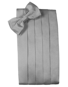 Silver Luxury Kids Satin Cummerbund