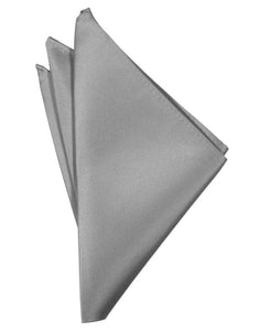 Silver Luxury Satin Pocket Square