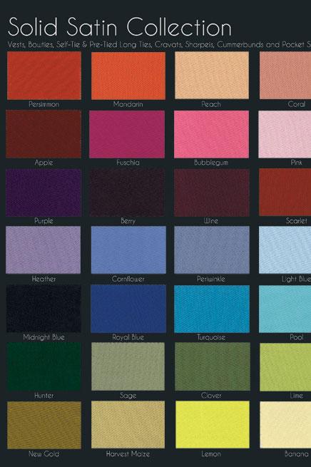 Solid Satin Swatch Card