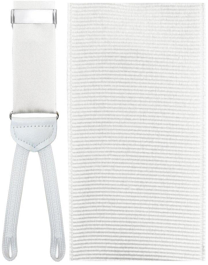 "Trapani" White Suspenders