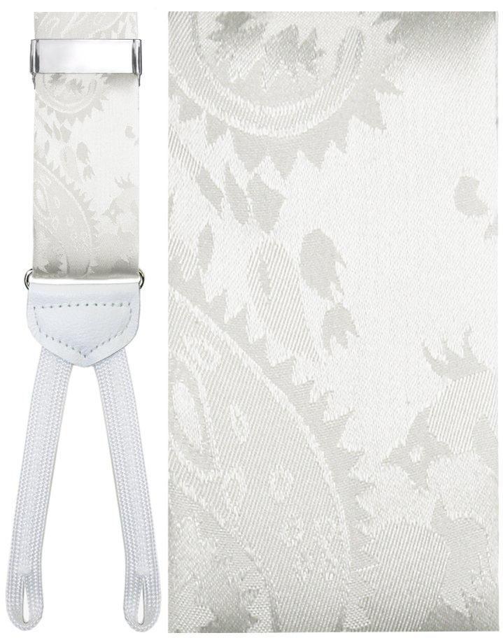 "Trentino" White Suspenders