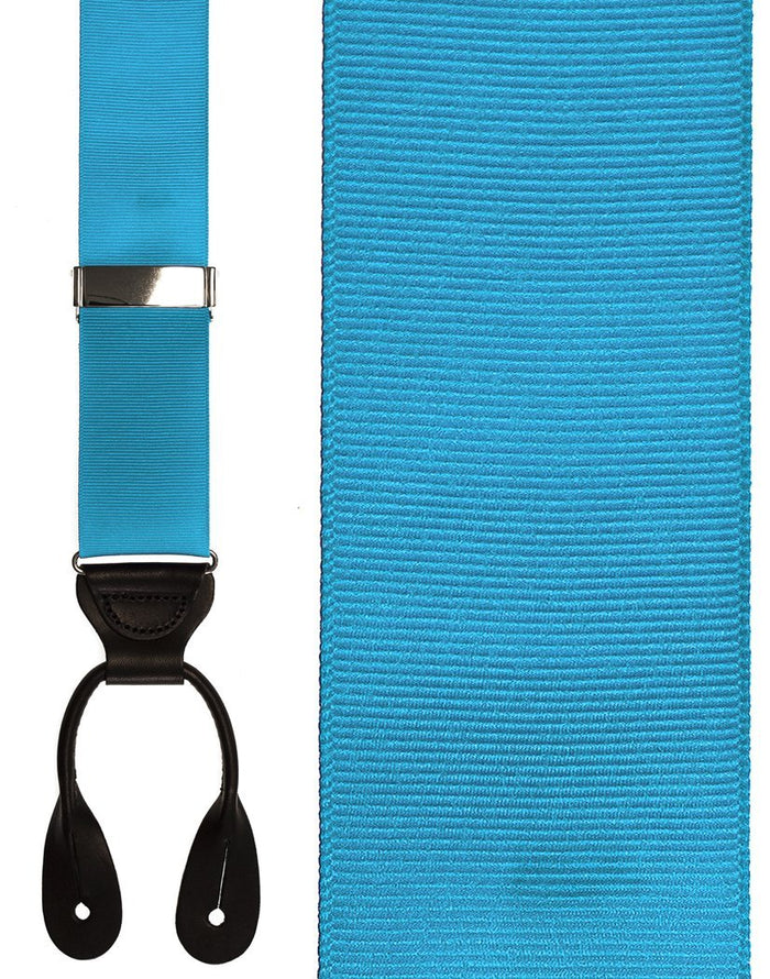 "Turquoise Grosgraine Ribbon II" Suspenders