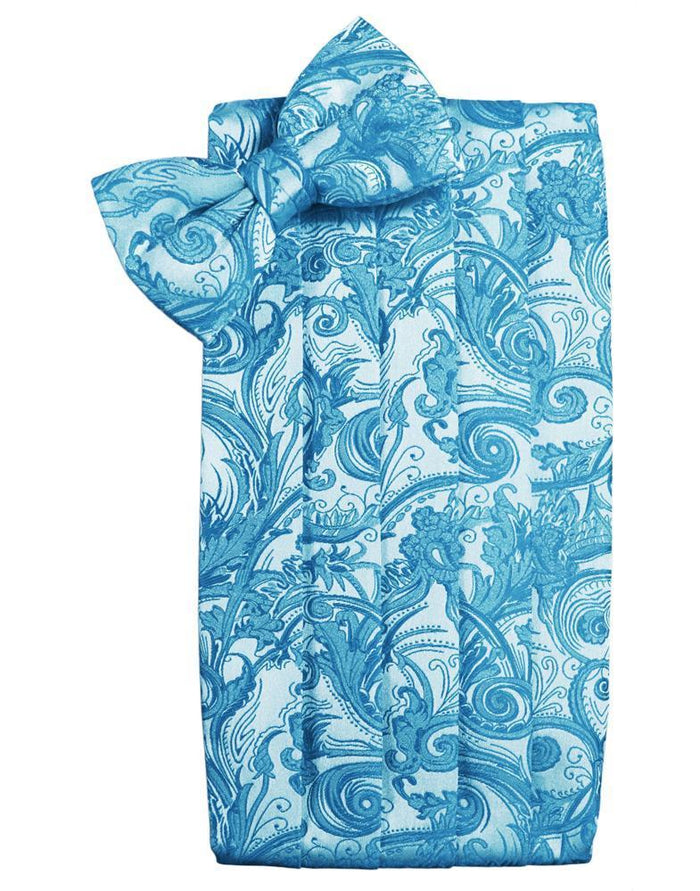Turquoise Tapestry Kids Cummerbund