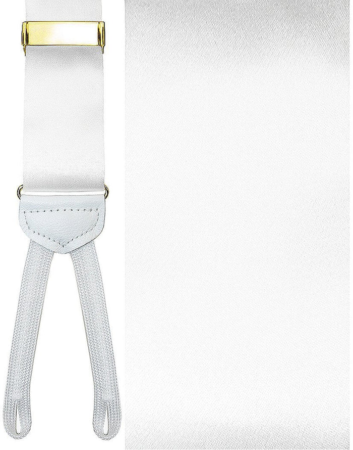 "Verdi" White Suspenders