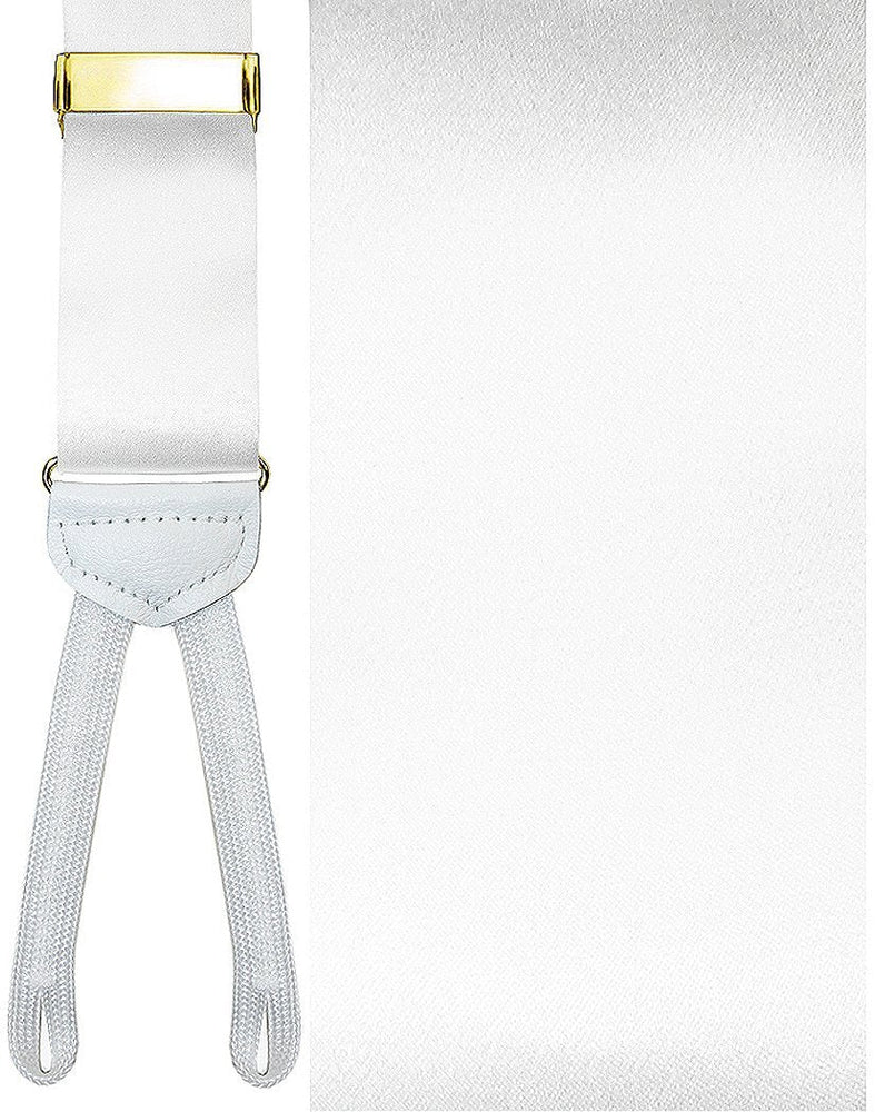 "Verdi" White Suspenders